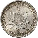 III° République (1870-1940). Franc 1914, ... 
