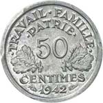 État Français (1940-1944). 50 centimes ... 