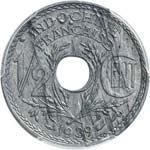 ½ cent zinc 1939. - Av. Bonnet phrygien ... 