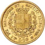 Victor Emmanuel II (1849-1861). 10 lire ... 