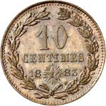 Ranavalona III (1883-1897). 10 centimes ... 