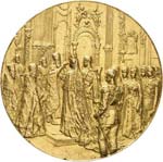Nicolas II (1894-1917). Médaille en or ... 