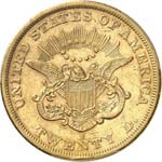 20 dollars Liberté 1863, San Francisco. - ... 