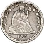 1/4 dollar 1864, San ... 
