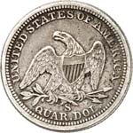 1/4 dollar 1864, San Francisco. - Av. La ... 