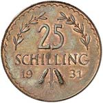 1ere République (1918-1938). 25 Shilling ... 