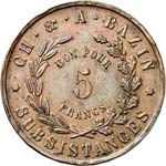 Canal de Suez. 5 francs 1865, Ch. & A. ... 