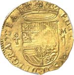 Philippe II (1556-1598). 2 escudos, Tolède. ... 