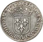 Louis XIII (1610-1643). 1/4 d’écu à la ... 