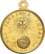 Louis XIV (1643-1715). Médaille en or 1671, ... 