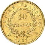 Premier Empire (1804-1814). 40 francs or ... 