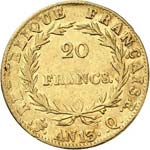 Premier Empire (1804-1814). 20 francs An 13, ... 