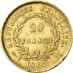 Premier Empire (1804-1814). 20 francs 1807, ... 