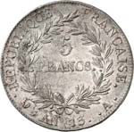 Premier Empire (1804-1814). 5 francs An 13, ... 