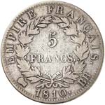 Premier Empire (1804-1814). 5 francs 1810, ... 