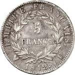 Premier Empire (1804-1814). 5 francs 1812, ... 
