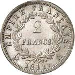 Premier Empire (1804-1814). 2 francs 1811, ... 