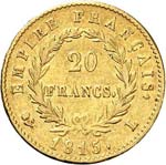 Cent jours (1815). 20 francs 1815, Bayonne. ... 