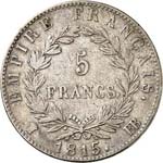 Cent jours (1815). 5 francs 1815, ... 