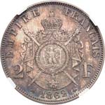 Napoléon III (1852-1870). 2 francs 1862, ... 