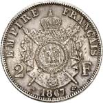 Napoléon III (1852-1870). 2 francs 1867, ... 