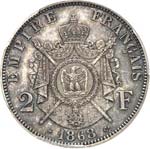 Napoléon III (1852-1870). 2 francs 1868, ... 