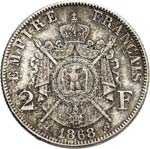 Napoléon III (1852-1870). 2 francs 1868, ... 