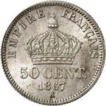 Napoléon III (1852-1870). 50 centimes 1867, ... 