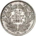 Napoléon III (1852-1870). 20 centimes 1860, ... 