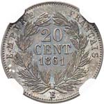 Napoléon III (1852-1870). 20 centimes 1861, ... 