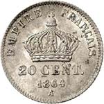 Napoléon III (1852-1870). 20 centimes 1864, ... 