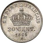 Napoléon III (1852-1870).20 centimes 1864, ... 