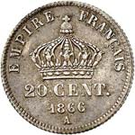 Napoléon III (1852-1870). 20 centimes 1866, ... 