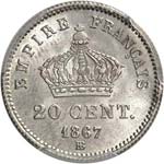 Napoléon III (1852-1870). 20 centimes 1867, ... 