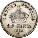 Napoléon III (1852-1870). 20 centimes 1868, ... 