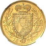 Johann II. 1858-1929. 20 kronen 1898, essai ... 