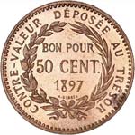 Colonie de la Martinique. 50 centimes (bon ... 