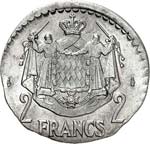 Louis II (1922-1949) 2 francs frappé sur ... 