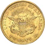 20 dollars Liberté 1853, Philadelphie. Av. ... 