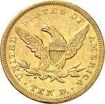 10 dollars Liberté 1850, Philadelphie.  Av. ... 