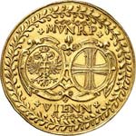 Léopold Ier (1657-1705). Médaille en or, ... 