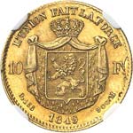 Léopold Ier (1831-1865). 10 francs 1849, ... 