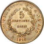 Napoléon II (1811-1832). 5 centimes 1816, ... 