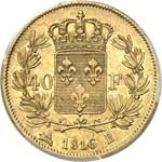 Louis XVIII (1814-1824). 40 francs or buste ... 