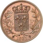 Henri V, prétendant (1820-1883). 5 francs ... 