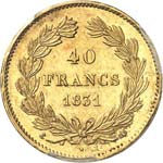 Louis Philippe Ier (1830-1848). 40 francs ... 