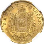 Napoléon III (1852-1870). 20 francs or ... 