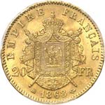 Napoléon III (1852-1870). 20 francs or ... 