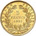 Napoléon III (1852-1870) 5 francs or grand ... 