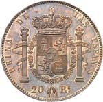 Napoléon III (1852-1870). 20 reales non ... 